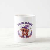 Hexe bitte Highland-Kuh Halloween Kaffeetasse (Mittel)