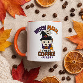 Hexe bitte, ich brauche erst Kaffee Orange Hallowe Tasse