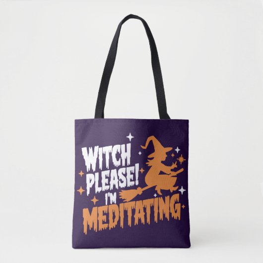 Hexe bitte, ich vermitteln Halloween Tasche (Vorderseite)