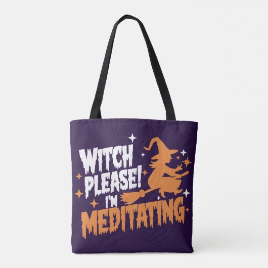 Hexe bitte, ich vermitteln Halloween Tasche (Rückseite)