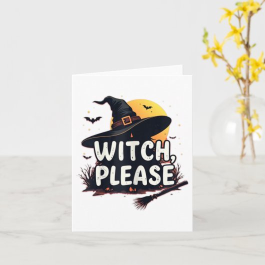 Hexe bitte karte (Gelbe Blume)