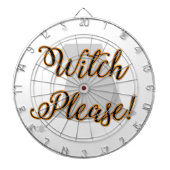 Hexe bitte lustig halloween mit Hut Dartscheibe (vorne)