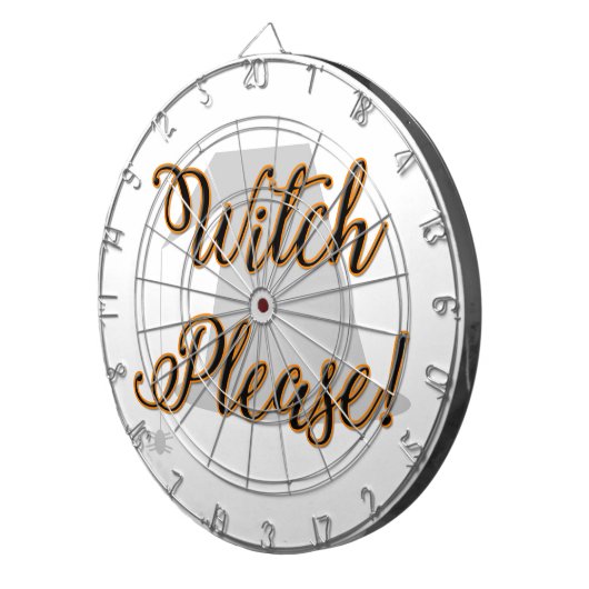 Hexe bitte lustig halloween mit Hut Dartscheibe (Vorderseite rechts)