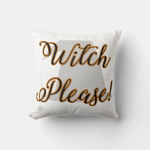 Hexe bitte lustig halloween mit Hut Kissen
