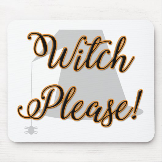 Hexe bitte lustig halloween mit Hut Mousepad (Vorne)