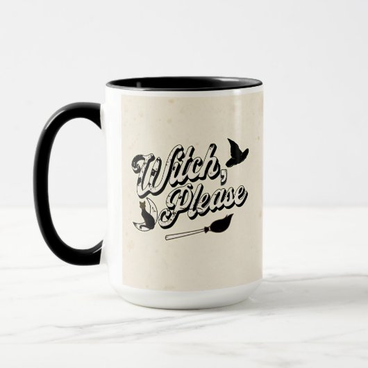Hexe bitte | Lustiger Halloween-Spruch Tasse (Links)
