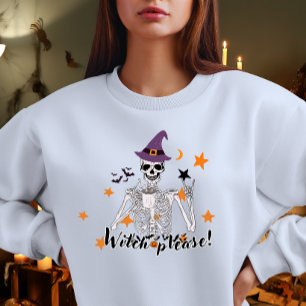 Hexe bitte lustiges Halloween 2026 Sweatshirt