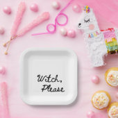 Hexe, bitte Minimalistisches Halloween-Party  Pappteller (Party)