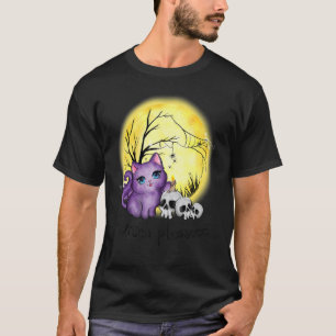 Hexe bitte Niedlich mit Spiderweb und Skulls Ha T-Shirt