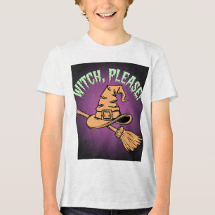 Hexe, bitte! Niedliche und leichte Halloween Kids Tri-Blend Shirt