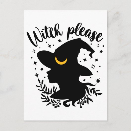 Hexe bitte postkarte (Vorderseite)