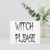 Hexe bitte postkarte (Stehend Vorderseite)