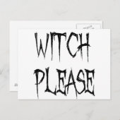 Hexe bitte postkarte (Vorne/Hinten)