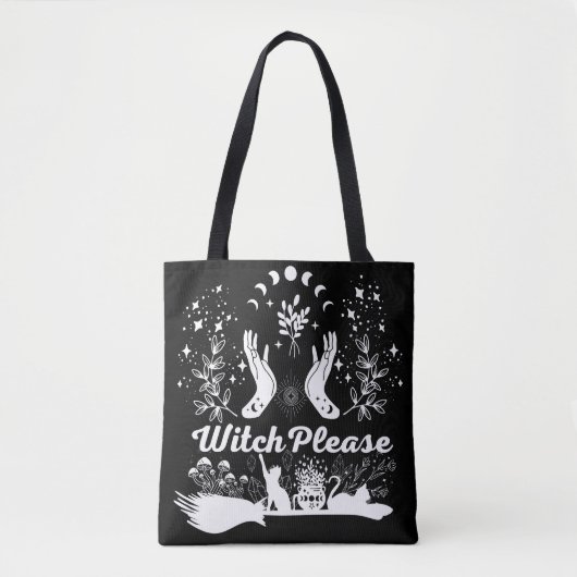 Hexe bitte: Sassy-Sorcery-Design Tasche (Vorderseite)