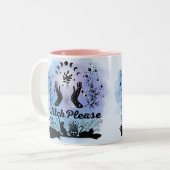 Hexe bitte: Sassy-Sorcery-Design Zweifarbige Tasse (Vorderseite Links)
