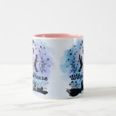 Hexe bitte: Sassy-Sorcery-Design Zweifarbige Tasse (Mittel)