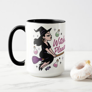 Hexe bitte Sassy Witchy Vibes Mystical Halloween Tasse