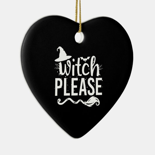 Hexe Bitte Shirt Hexe Shirt Witziges Halloween Keramik Ornament (Rechts)