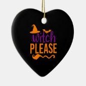 Hexe Bitte Shirt Hexe Shirt Witziges Halloween Keramik Ornament (Rechts)