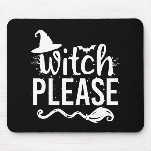 Hexe Bitte Shirt Hexe Shirt Witziges Halloween Mousepad (Vorne)