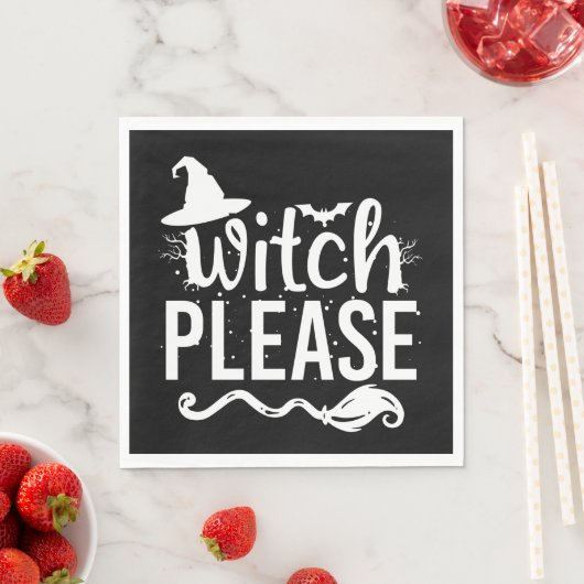 Hexe Bitte Shirt Hexe Shirt Witziges Halloween Serviette (Beispiel)