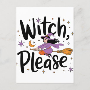 Hexe, bitte - Spaß und nüchternes Halloween-Design Postkarte