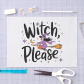 Hexe, bitte - Spaß und nüchternes Halloween-Design Seidenpapier (Handwerk)