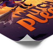Hexe bitte - Witziges Halloween-Poster Poster (Ecke)