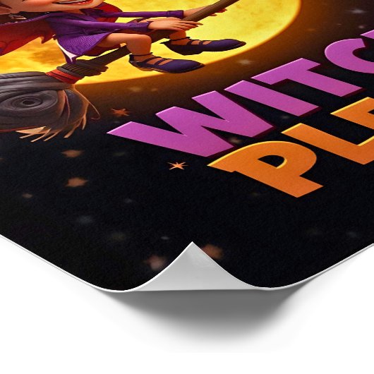 Hexe bitte - Witziges Halloween-Poster Poster (Ecke)