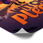 Hexe bitte - Witziges Halloween-Poster Poster (Ecke)