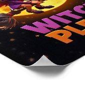 Hexe bitte - Witziges Halloween-Poster Poster (Ecke)