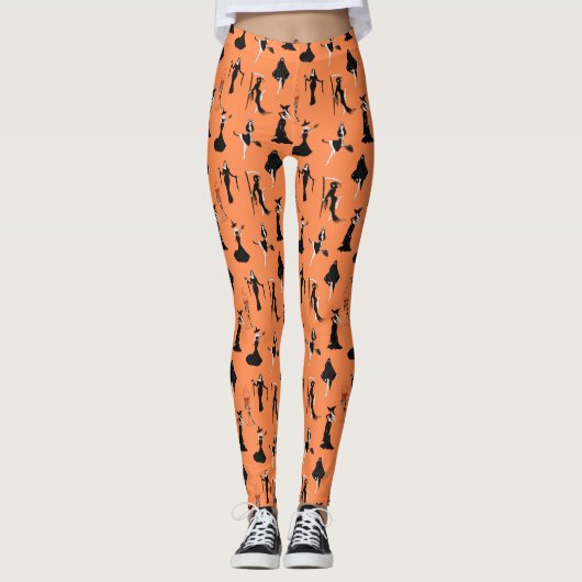 Hexe Bloody Cocktail Hart Skeleton Hand Halloween Leggings (Vorderseite)