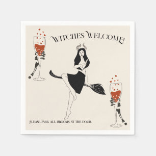 Hexe Bloody Cocktail Hart Skeleton Hand Halloween Serviette