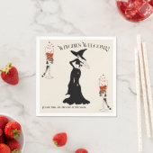 Hexe Bloody Cocktail Hart Skeleton Hand Halloween Serviette (Beispiel)