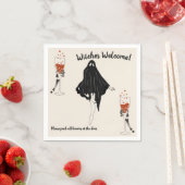 Hexe Bloody Cocktail Hart Skeleton Hand Halloween Serviette (Beispiel)