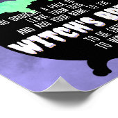 Hexe-Bräunungszeichen Poster (Ecke)