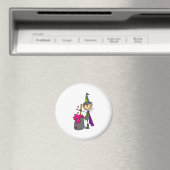 Hexe braut Gebräu Magnet (In Situ (Geschirrspüler))