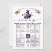 Hexe Brautparty Suchen der Gast BINGO Einladung (Vorderseite)