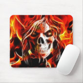 Hexe-brennender Schädel Mousepad (Mit Mouse)