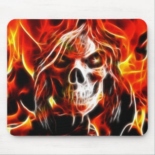 Hexe-brennender Schädel Mousepad