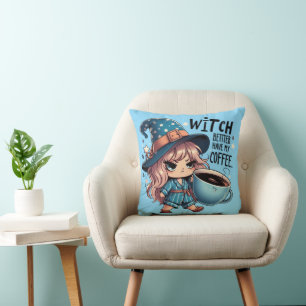 Hexe, bring besser meinen Kaffee, lustige Hallowee Kissen