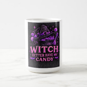 Hexe, bring mir besser meine Candy Pink Halloween  Kaffeetasse