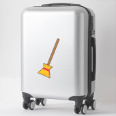 Hexe Broom Aufkleber (Koffer)