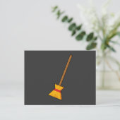 Hexe Broom Feiertagspostkarte (Stehend Vorderseite)