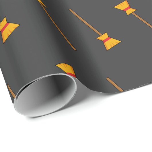 Hexe Broom Geschenkpapier (Rolleneckpunkt)