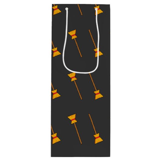 Hexe Broom Geschenktüte Für Weinflaschen (Vorderseite)