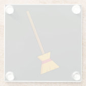 Hexe Broom Glasuntersetzer (Rückseite)