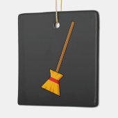 Hexe Broom Keramikornament (Links)