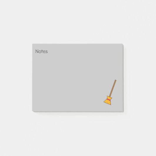 Hexe Broom | Text hinzufügen Post-it Klebezettel (Vorderseite)