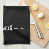 Hexe Broomstick Geschirrtuch (Viertel Falte)